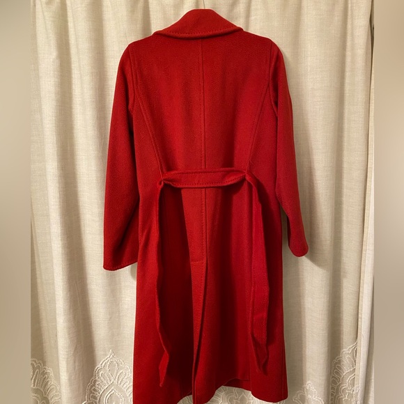 Max Mara red camel hair manuela icon classic wrap coat - Picture 10 of 11